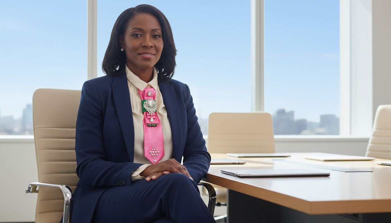 Pink and Green Goddess Necktie for Weddings, Business and Formal Events