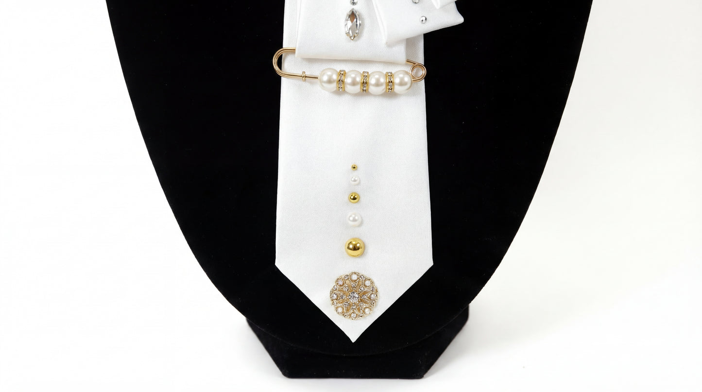 Ivory Elegance Necktie for Weddings, Business and Formal Events